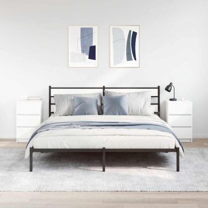 Нощни шкафчета с 3 чекмеджета, 2 бр, бели, 39x35x65 см