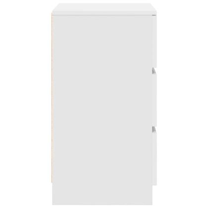 Нощни шкафчета с 3 чекмеджета, 2 бр, бели, 39x35x65 см