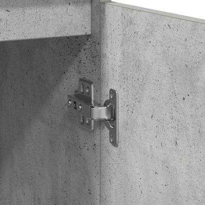 Бюфет с чекмеджета, бетонно сив, 71x35x65 см, инженерно дърво