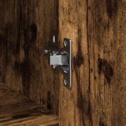 Бюфет с чекмеджета, опушен дъб, 101x35x76 см, инженерно дърво