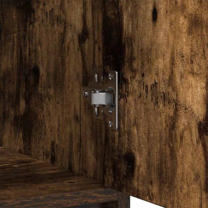 Бюфет с чекмеджета, опушен дъб, 80x34x76 см, инженерно дърво