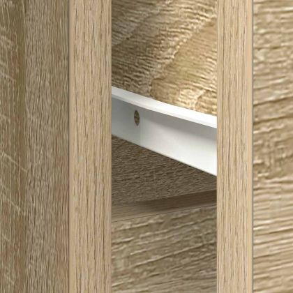 Бюфет с чекмеджета, дъб сонома, 101x35x76 см, инженерно дърво