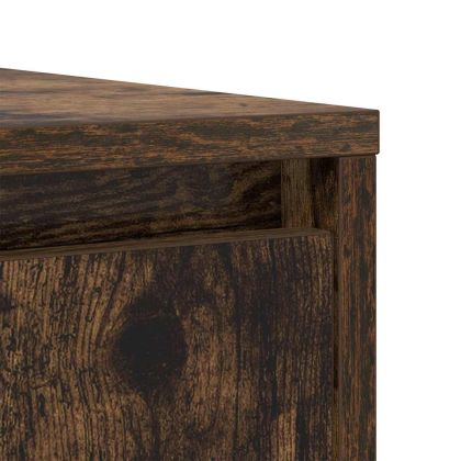 Сайдборд, опушен дъб, 85x34x76 см, инженерно дърво