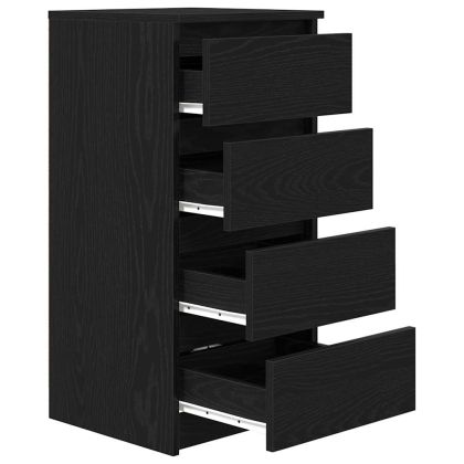 Сайдборд, Черен дъб, 37,5x35x76 см, инженерно дърво