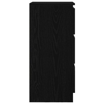 Сайдборд, Черен дъб, 37,5x35x76 см, инженерно дърво