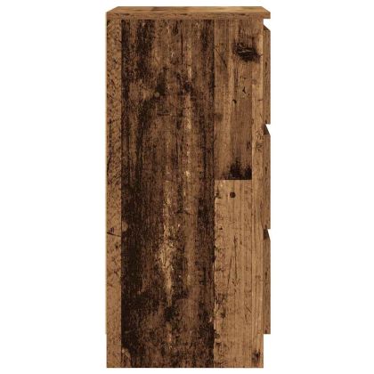Сайдборд, старо дърво, 37,5x35x76 см, инженерно дърво