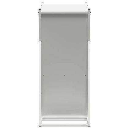 Стойка за дърва, бяла, 69,5x35x81 см, студеновалцувана стомана