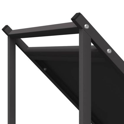 Стойка за дърва, черна, 70x43x34,5 см, студеновалцувана стомана