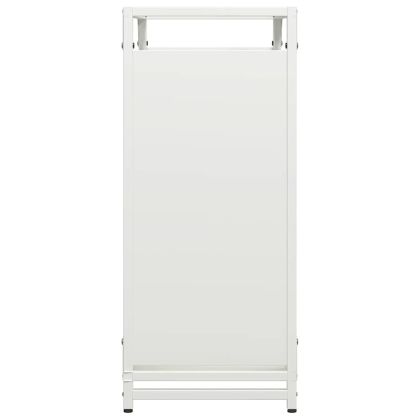 Стойка за дърва, бяла, 60x28x65 см, студеновалцувана стомана