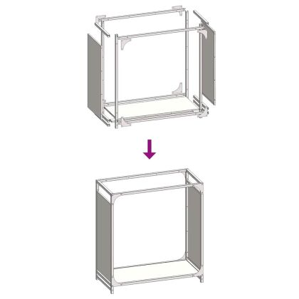 Стойка за дърва, бяла, 60x28x65 см, студеновалцувана стомана