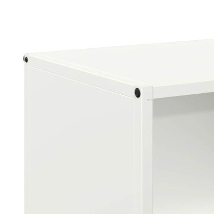 Стойка за дърва, бяла, 40x30x75 см, студеновалцувана стомана