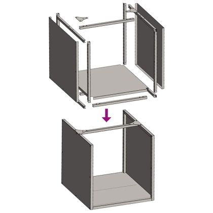 Стойка за дърва за огрев 40x40x40 см Патинираща стомана