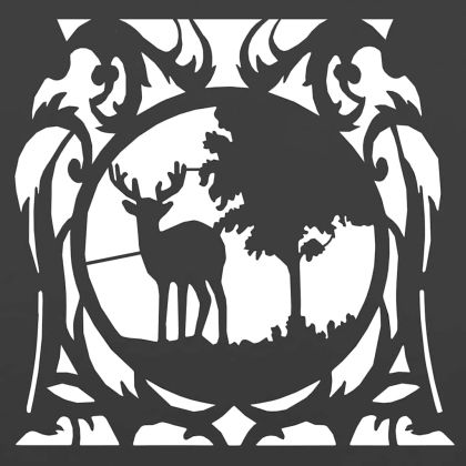 Стойка за дърва, черна, 40x40x40 см, студеновалцувана стомана