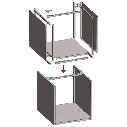 Стойка за дърва, 40x40x40 см, студеновалцувана стомана