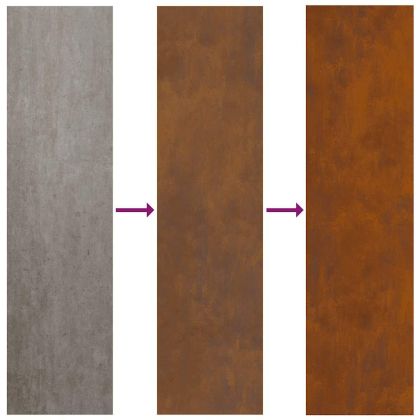 Стойка за дърва за огрев 40x40x40 см Патинираща стомана