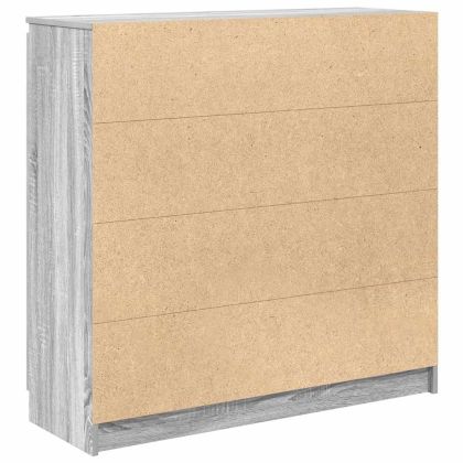 Бюфет с чекмеджета, сив сонома 100,5x35x98,5 см инженерно дърво