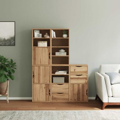 Странични шкафове 5 бр. ODDA 40x24x79 cm борово дърво масив