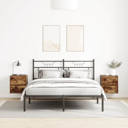 Нощни шкафчета за стенен монтаж, 2 бр, опушен дъб, 38x34x40 см