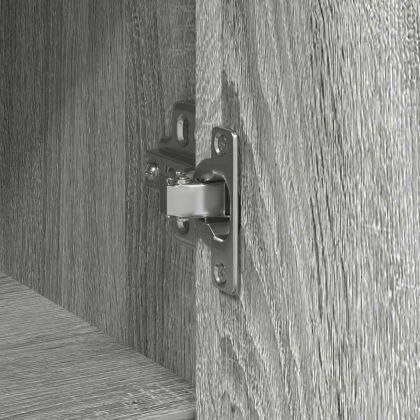 Бюфет с чекмеджета, сив сонома, 101x35x76 см, инженерно дърво