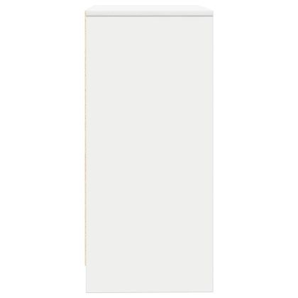 Сайдборд, бял, 57x34x76 см, инженерно дърво