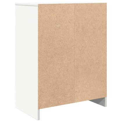 Сайдборд, бял, 57x34x76 см, инженерно дърво