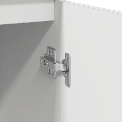 Сайдборд, бял, 57x34x76 см, инженерно дърво