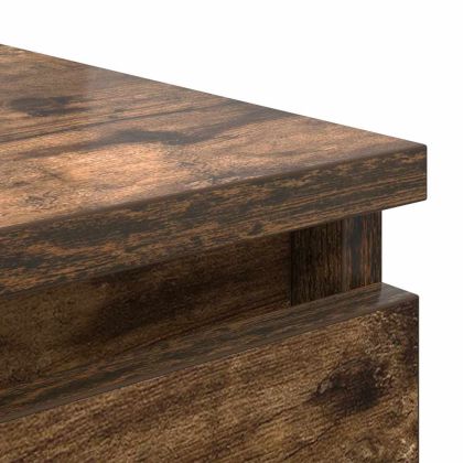 Бюфет с чекмеджета, опушен дъб, 37,5x35x99 см, инженерно дърво