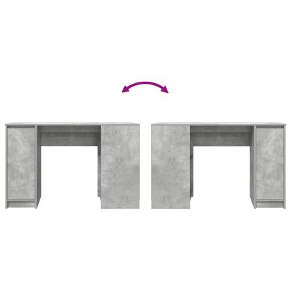 Бюро, бетонно сиво, 120x42x76 см, инженерно дърво