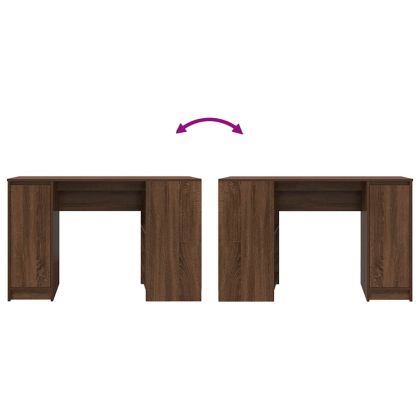 Бюро, кафяв дъб, 120x42x76 см, инженерно дърво