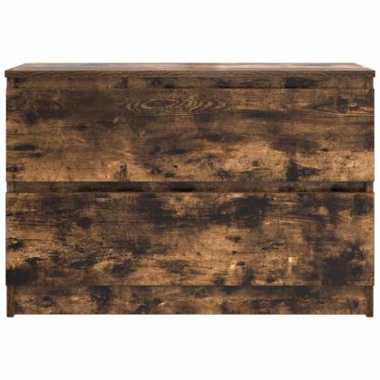 ТВ шкаф опушен дъб 80x35x54 cm Инженерна дървесина