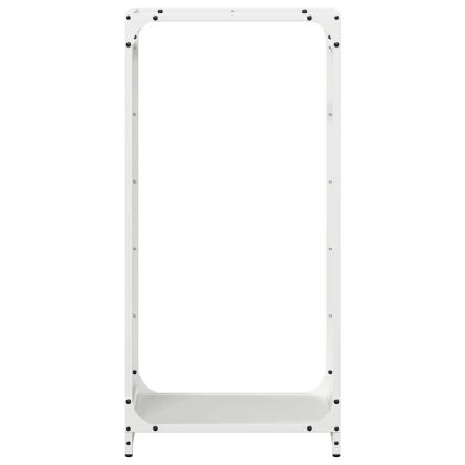 Стойка за дърва, бяла, 44x28x90 см, студеновалцувана стомана