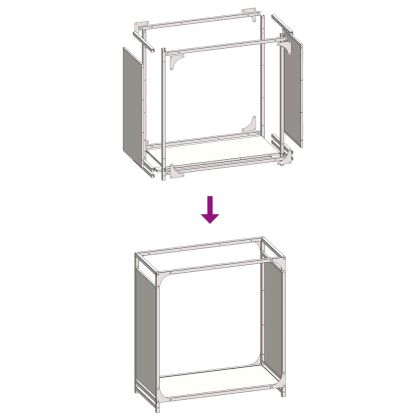 Стойка за дърва, 60x28x65 см, студеновалцувана стомана