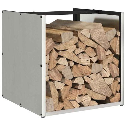 Стойка за дърва за огрев, 40x40x40 см, неръждаема стомана