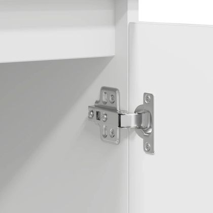 Бюфет с чекмеджета, бял, 100,5x35x76 см, инженерно дърво