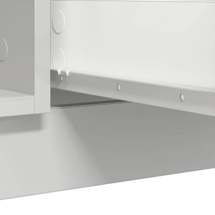 Бюфет с чекмеджета, бял, 100,5x35x76 см, инженерно дърво