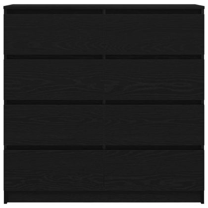 Сайдборд, Черен дъб, 100x35x99 см, инженерно дърво