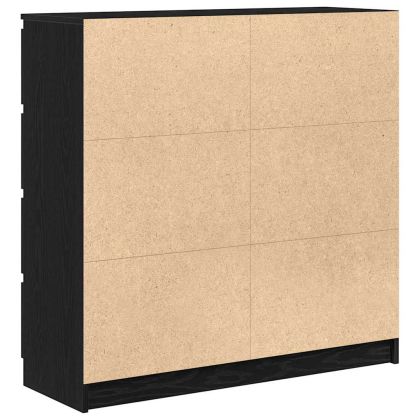 Сайдборд, Черен дъб, 100x35x99 см, инженерно дърво
