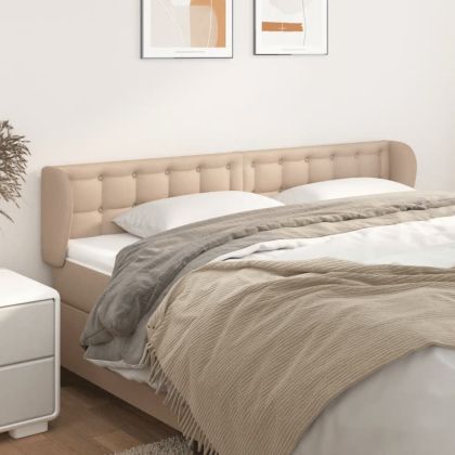 Горна табла с уши, капучино,163x23x78/88 см, изкуствена кожа