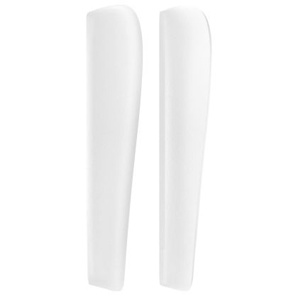 Горна табла с уши, бяла, 163x23x118/128 см, изкуствена кожа