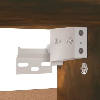 Шкаф за обувки, опушен дъб, 60x35x70 см, инженерно дърво