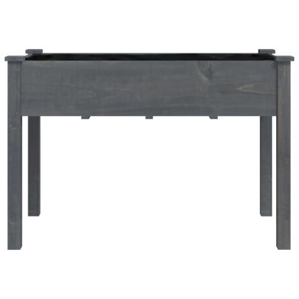 Саксия с вложка, сива, 118x59x76 см масивна ела