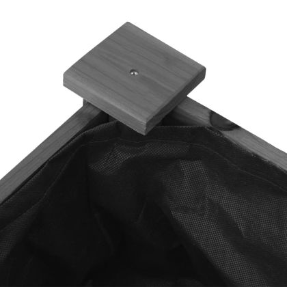 Саксия с вложка, сива, 118x59x76 см масивна ела