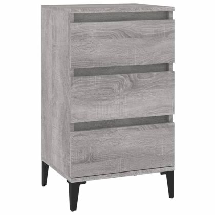 Нощно шкафче, сив сонома, 40x35x70 см, инженерно дърво