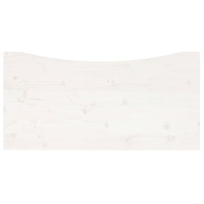 Плот за бюро, бял, 100x50x2,5 см, борово дърво масив