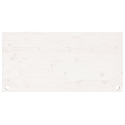 Плот за бюро, бял, 110x60x2,5 см, борово дърво масив
