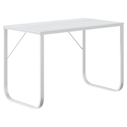 Компютърно бюро, бяло, 110x60x73 см, ПДЧ