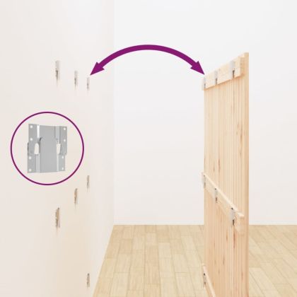 Стенна табла за спалня, 146,5x3x110 см, борово дърво масив