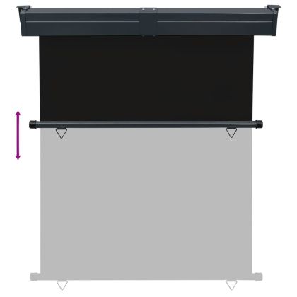 Вертикална тента за балкон, 145x250 см, черна