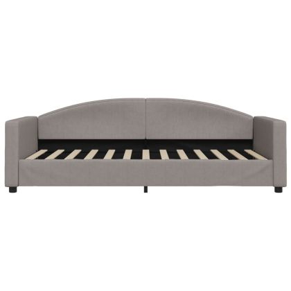 Канапе с изтеглящо разтегателно легло таупе 90x200 см плат