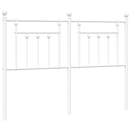 Метална табла за глава, бяла, 140 см